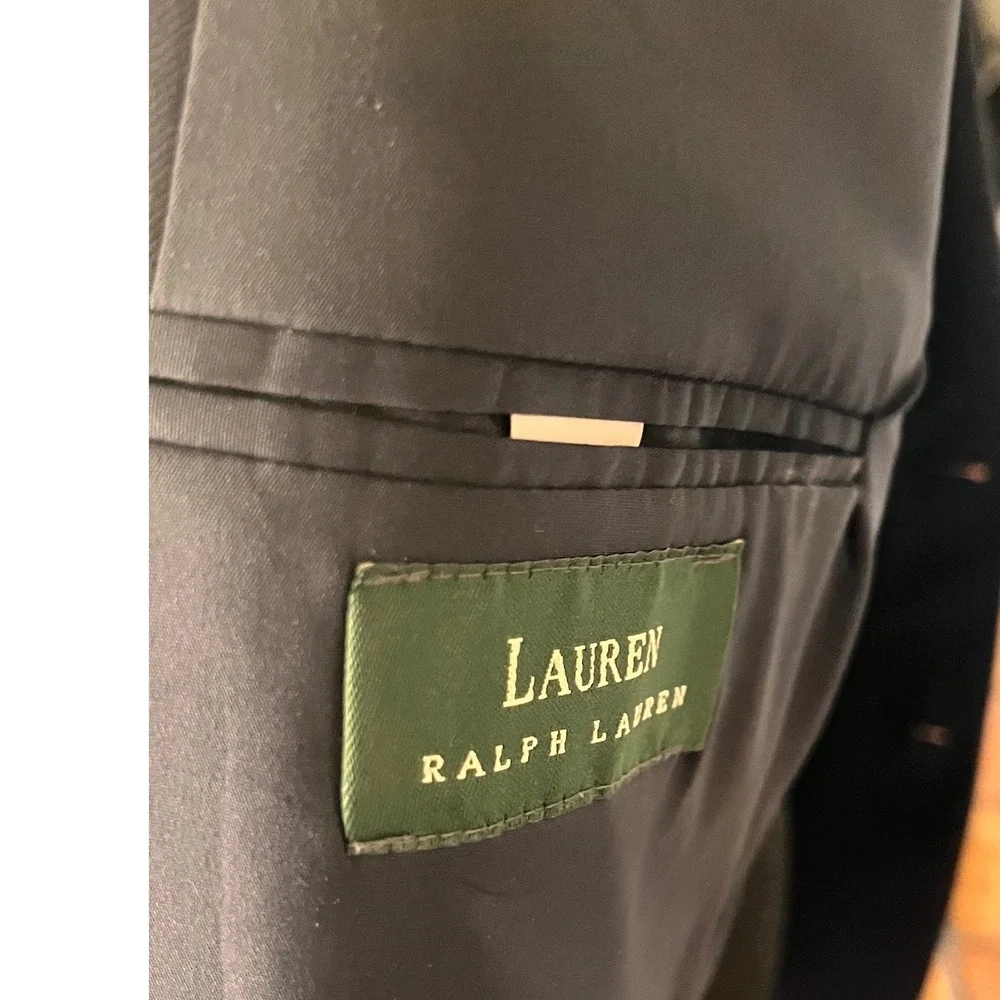 Lauren Ralph Lauren Navy Blue Classic Wool Blazer 42R gold‎ buttons